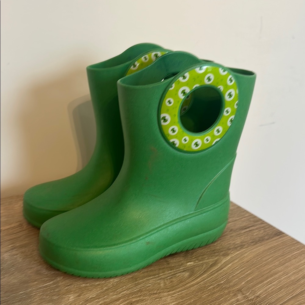 Green Kids Rain Boots